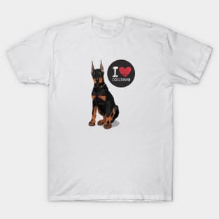 I Love Doberman T-Shirt